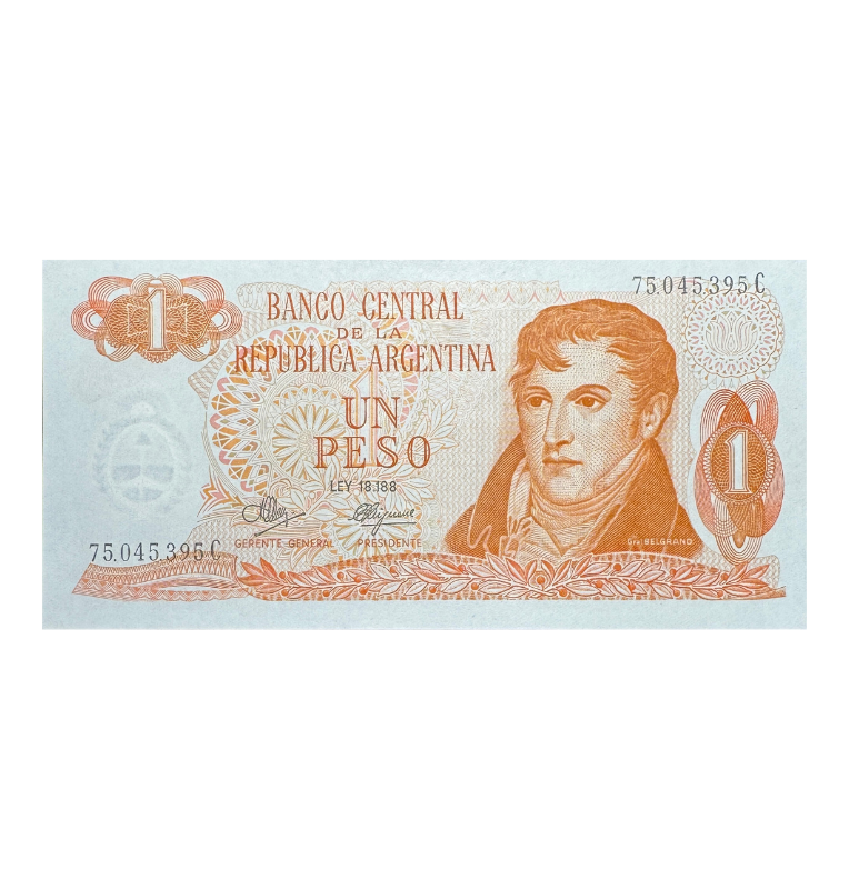 Argentina, 1 Pesos, 1969, UNC
