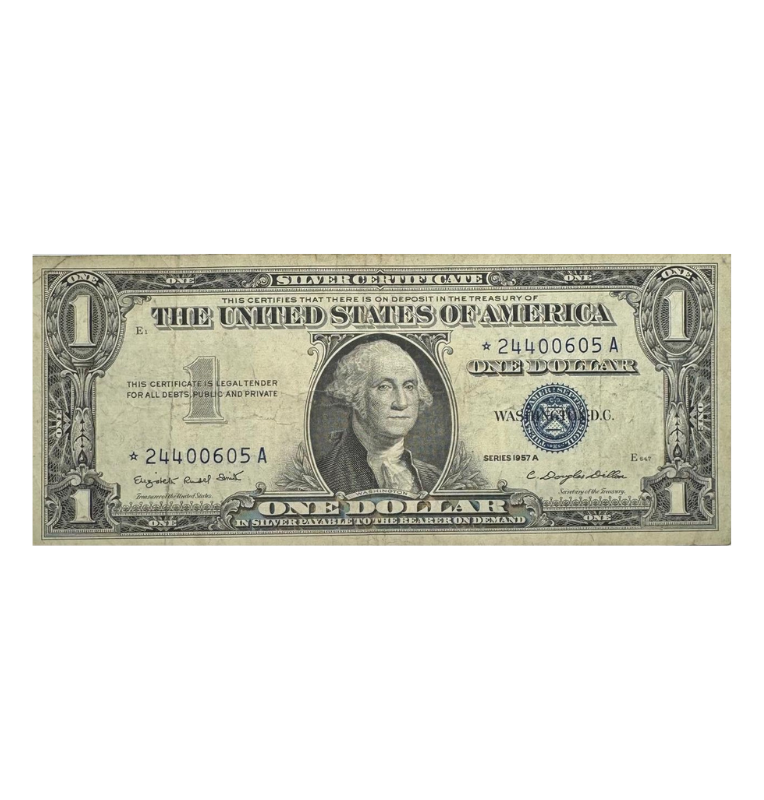 Estados Unidos, 1 Dólares, 1957, Sello Azul REPOSICIÓN
