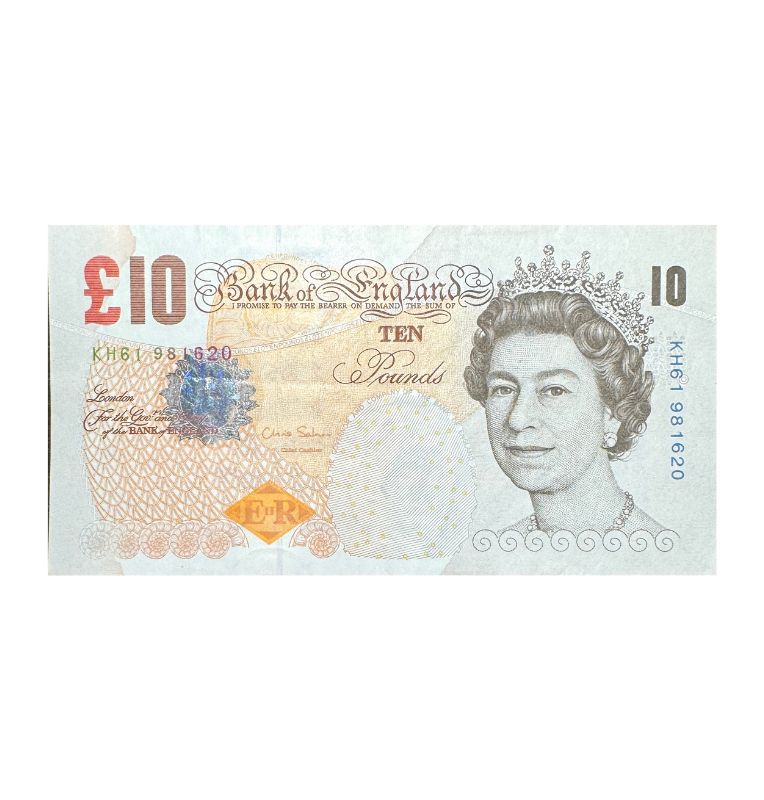 Gran Bretaña, Inglaterra, 10 libras esterlinas, 2009, Reina Isabel II y Darwin