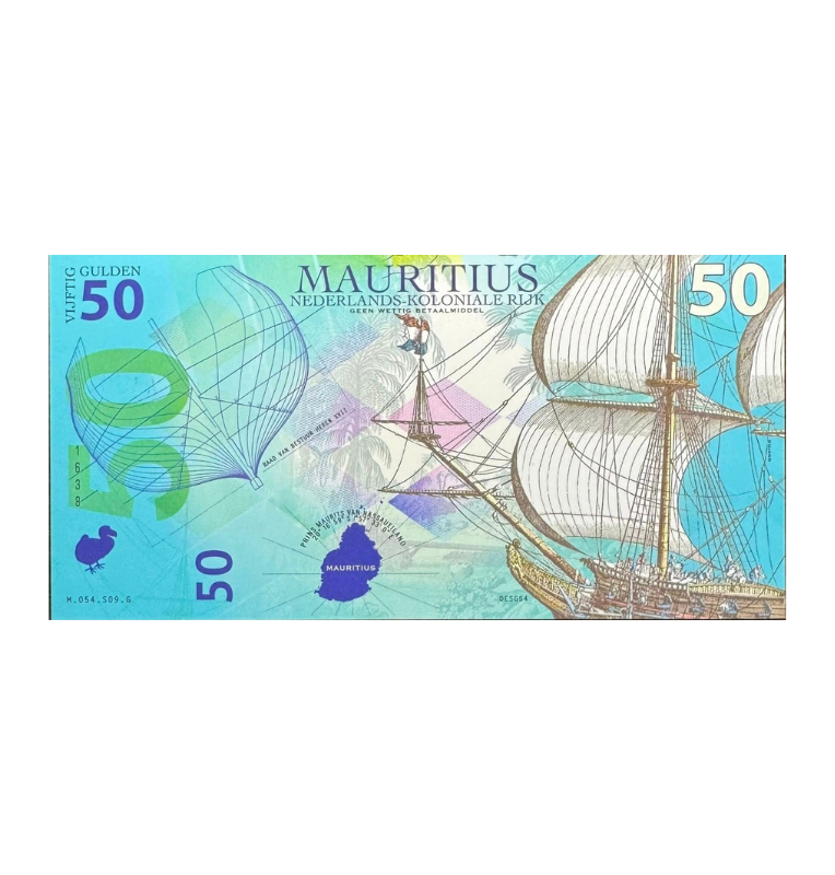 Isla Mauricio, 50 Gulden, 2016, Pieza de fantasía