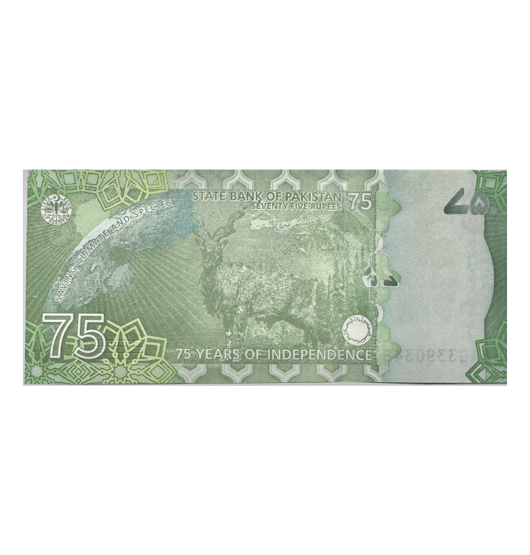 Paquistán, 75 Rupias, 2020, UNC Conmemorativo