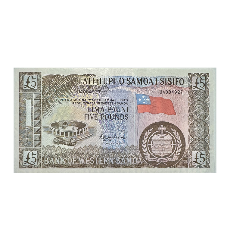 Samoa, 5 Pounds, 2002, UNC