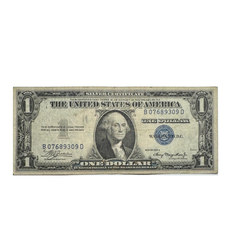 Estados Unidos, 1 Dólar, 1935, Sello Azul, ATEO,