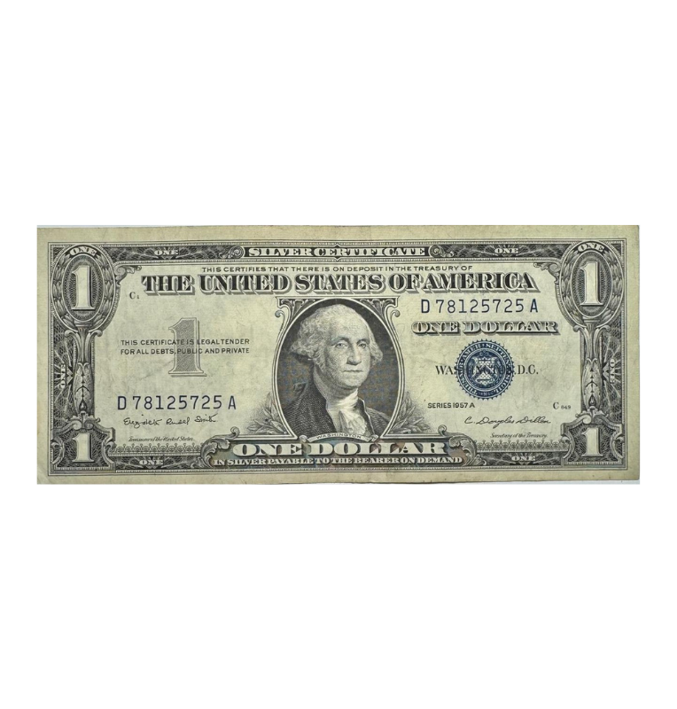 Estados Unidos, 1 Dólares, 1957, Sello Azul