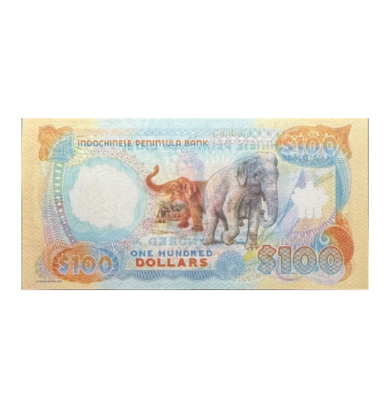 Indochinese, 100 doalres, 2020, Pieza de Fantasia