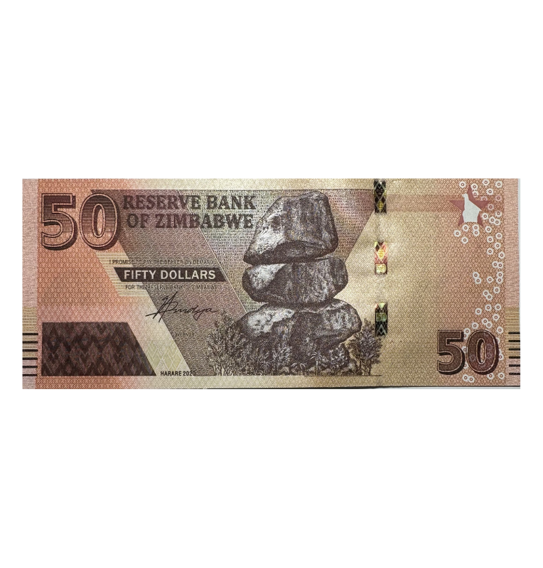 Zimbabue, 50 Dolares, 2020