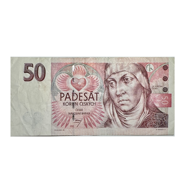 República Checa 50 Korun , 1997 - Monarquías-