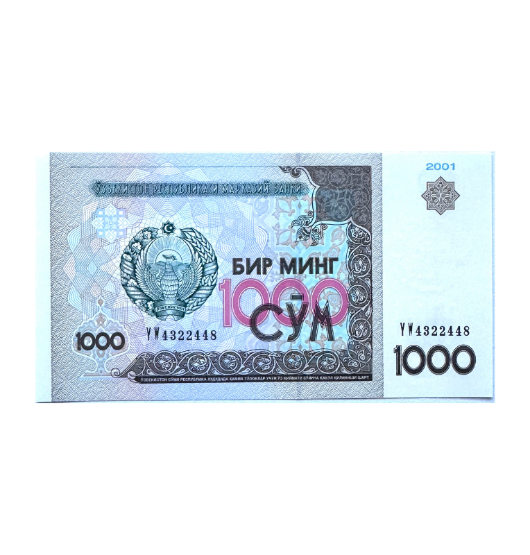 Usbekistán, 1000 Som, 2001, UNC