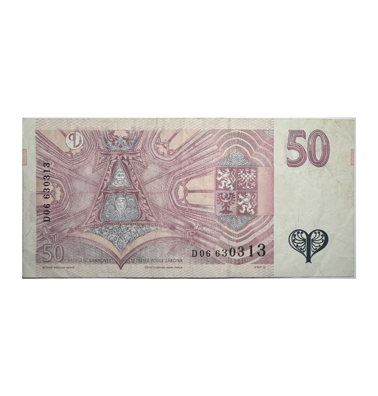 República Checa 50 Korun , 1997 - Monarquías-