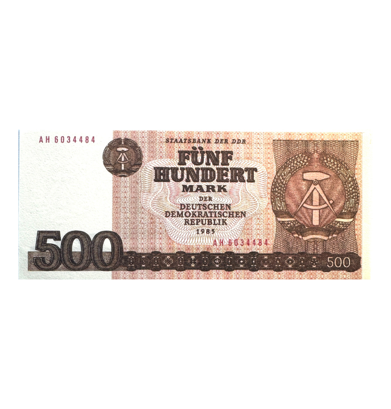 Alemania República Democrática, 500 Marcos,  1985, UNC