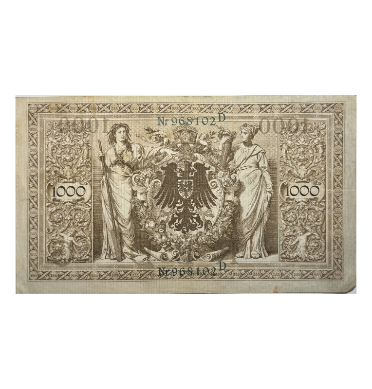 Alemania, 1000 Marcos, Reichs banknote,  1910
