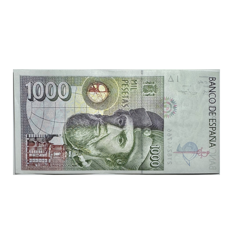 España, 1000 Pesetas, 1992, Cortés y Pizarro