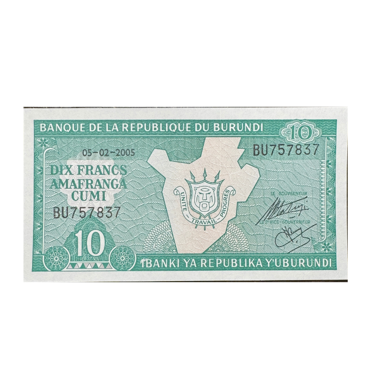 Burundí, 10 Francos, 2005, UNC