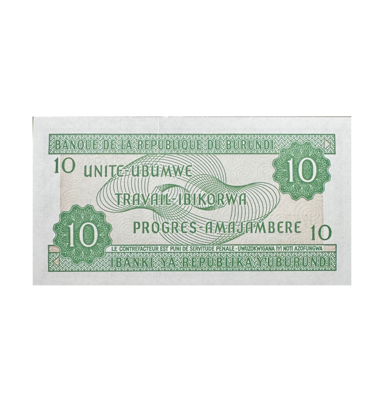 Burundí, 10 Francos, 2005, UNC