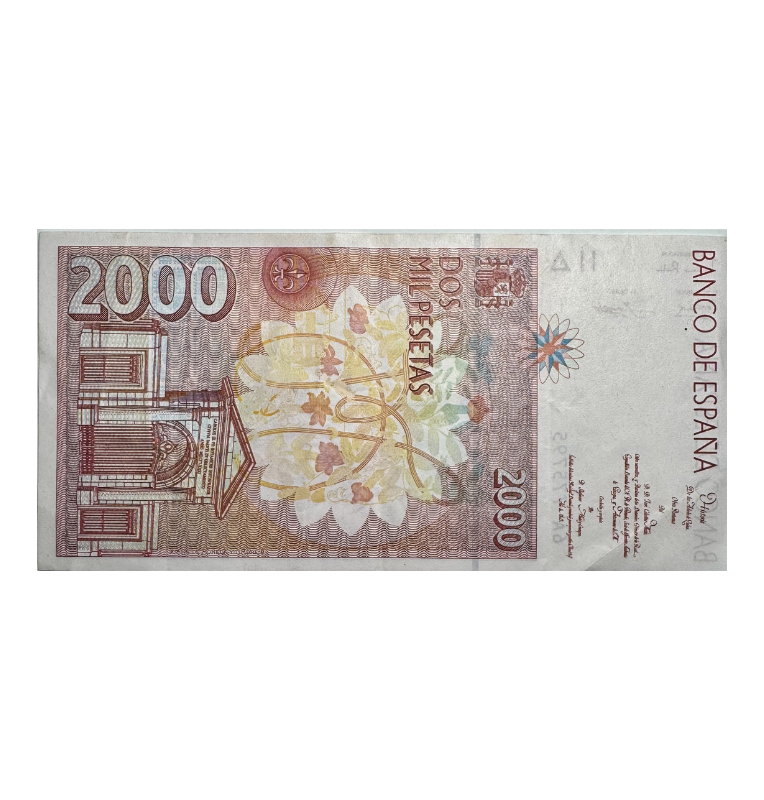 España, 2000 Pesetas, 1992, Jose Celestino Mutis