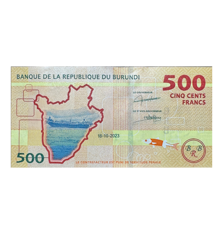 Burundí, 500 Francos, 2018, UNC