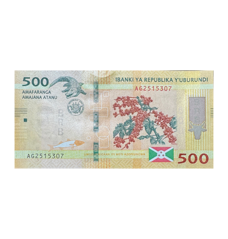 Burundí, 500 Francos, 2018, UNC