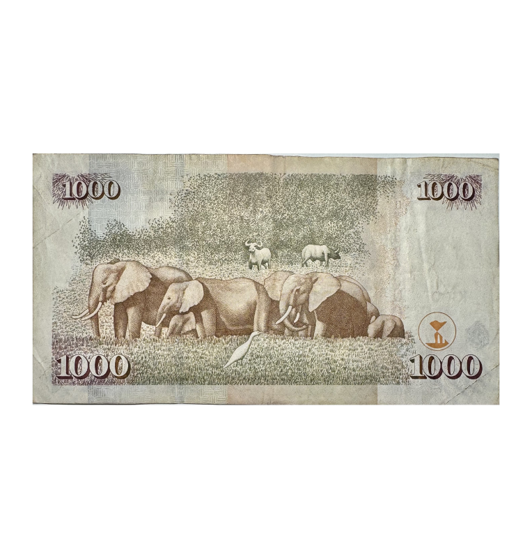 Kenia, 1000 Shillings, 2008 - Elefantes-