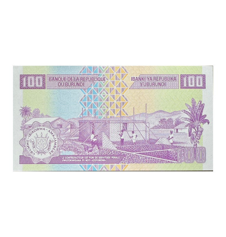 Burundí, 100 Francos, 2011, UNC (Copia)