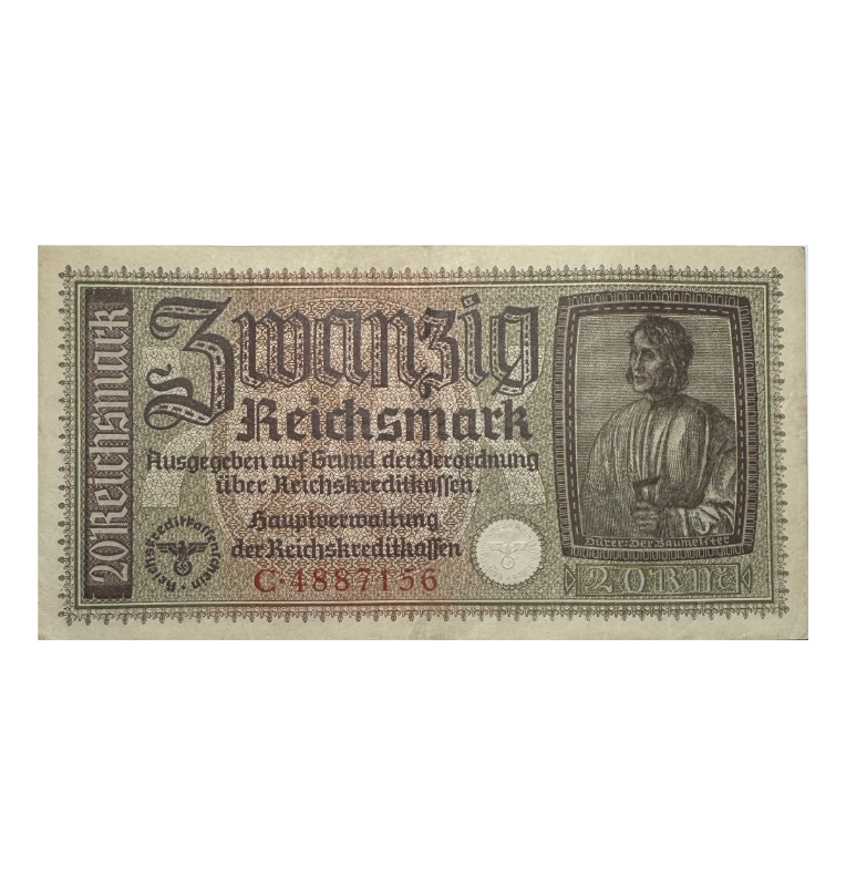 Alemania 20 ReichMark  1943 - Billete NAZI