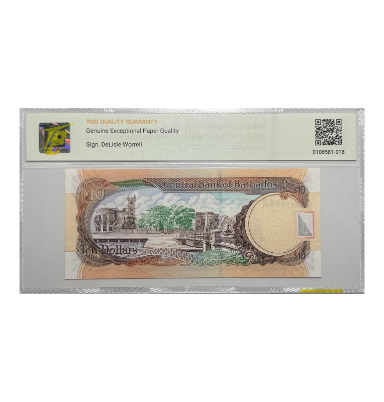 Barbados 10 Dollars  2012 - Certificado TQG 67 EPQ