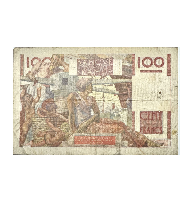 Francia, 100 Francos, 1945, Art Deco