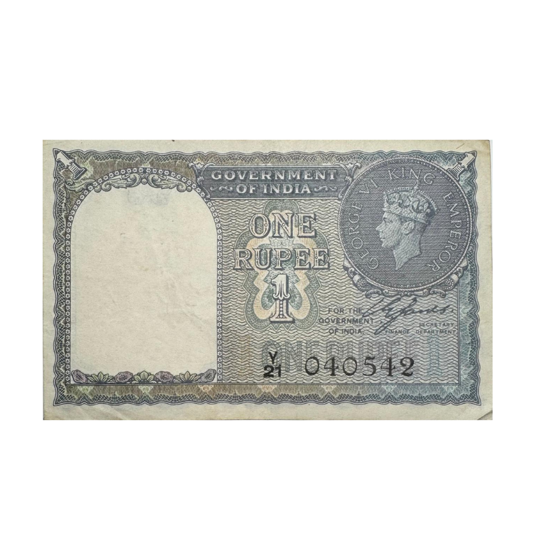 India, 1 Rupia, Dominio Colonial Ingles Rey George VI, 1940