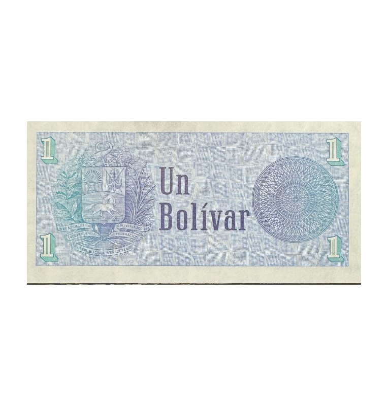 Venezuela, 1 Bolivares,   1989 - UNC