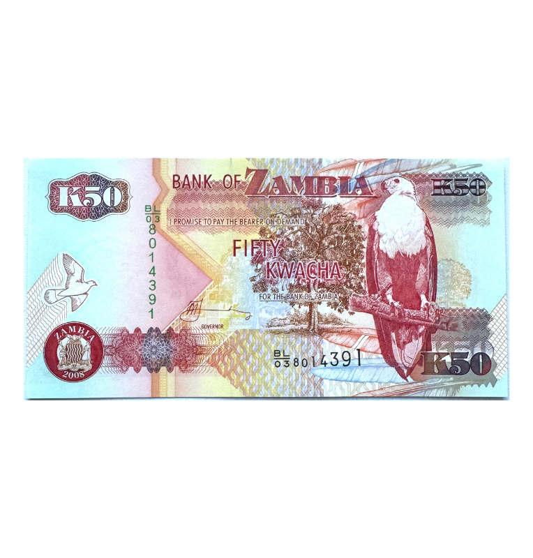 Zambia, 50 Kwacha, 2008, UNC (Copia)