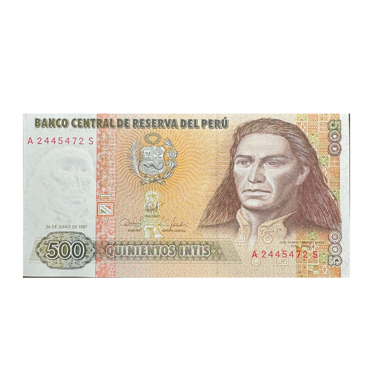 Perú, 500 Intis, 1987, UNC
