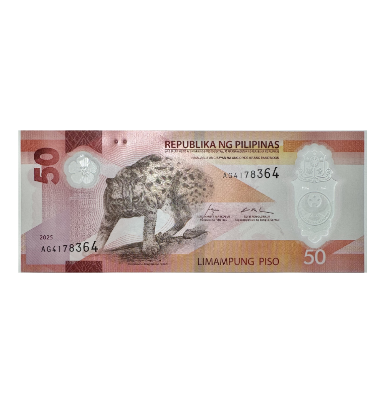 Filipinas, 50 Piso, 2025, UNC Polímero