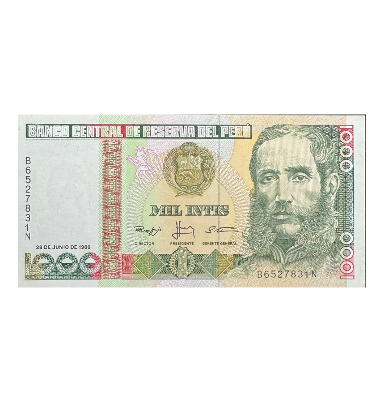 Perú, 1000 Intis, 1988, UNC