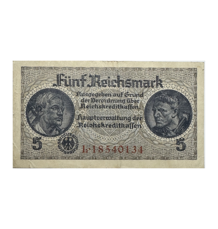 Alemania 5 ReichMark  1942 - Billete NAZI