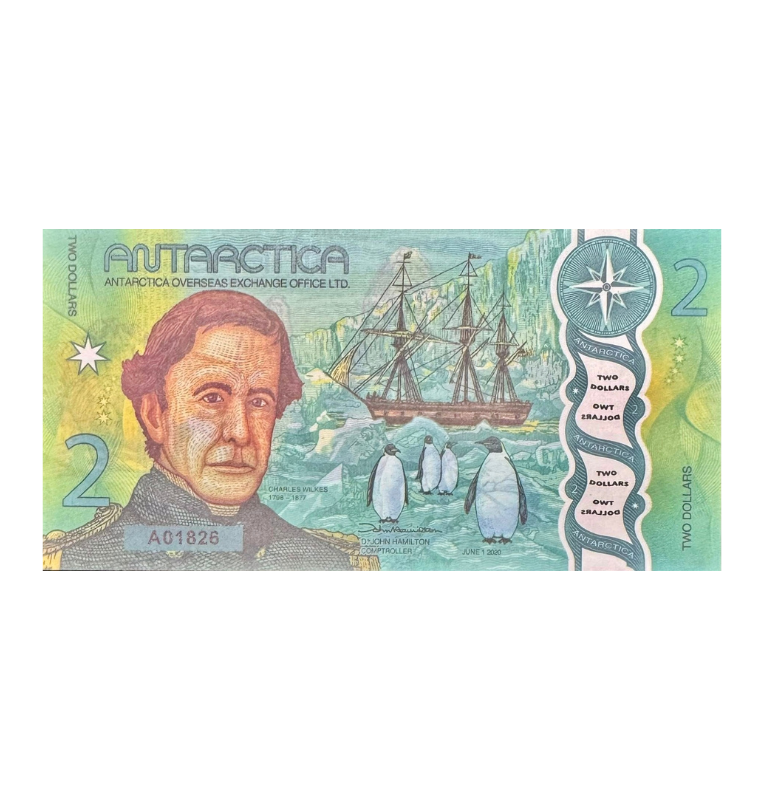 Antartica, 2 dólares, 2020, Pieza de Fantasia