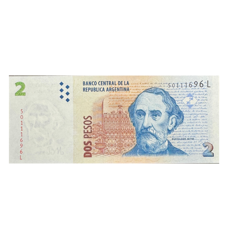 Argentina, 2 Pesos, 2015, UNC