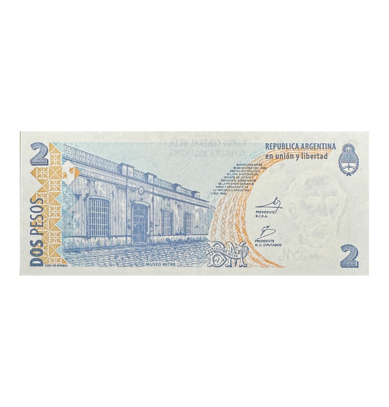 Argentina, 2 Pesos, 2015, UNC