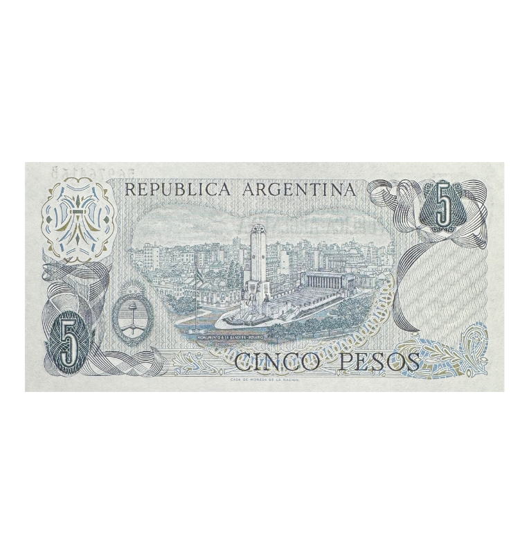 5Argentina, 5 Pesos, 1969, UNC