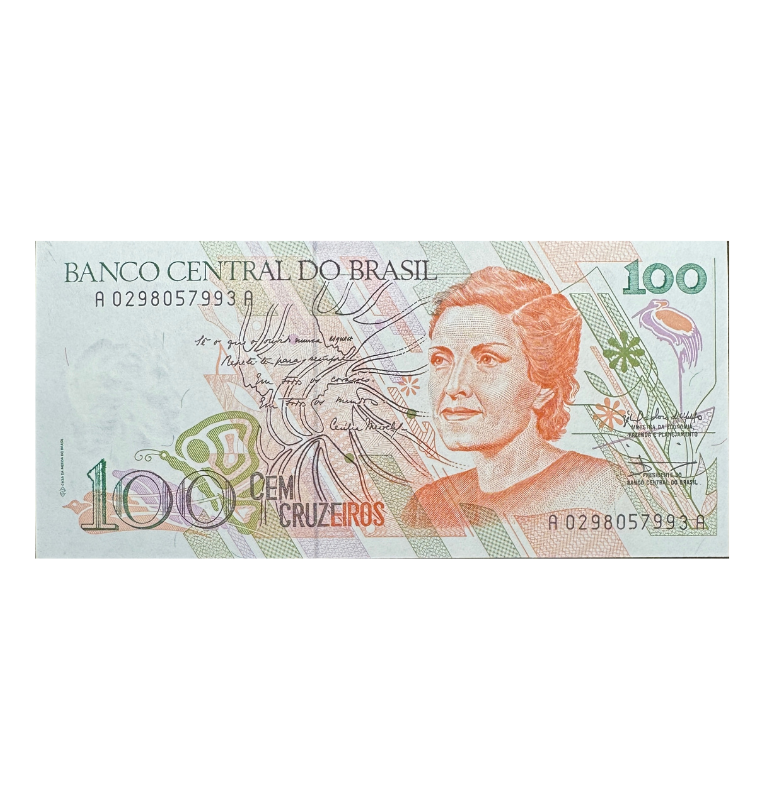 Brasil, 100 Cruzeiros, 1990, UNC