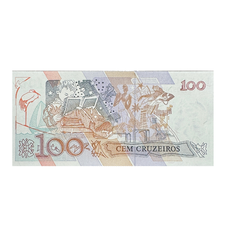 Brasil, 100 Cruzeiros, 1990, UNC