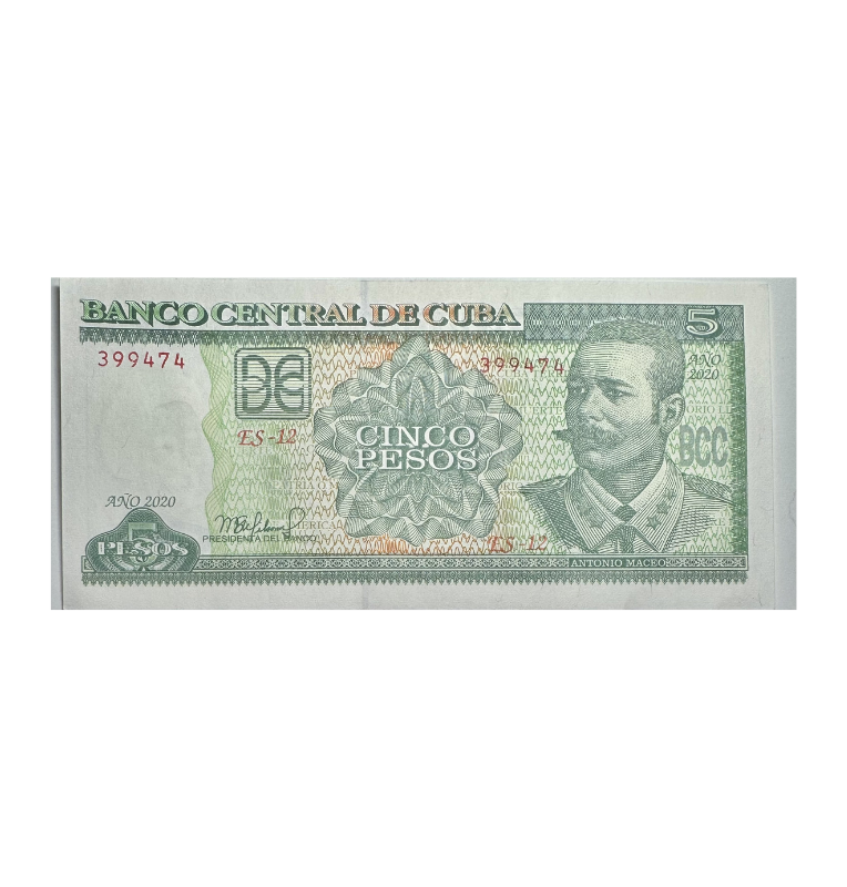 Cuba, 5 Pesos, 2020, UNC - Antonio Maceo-