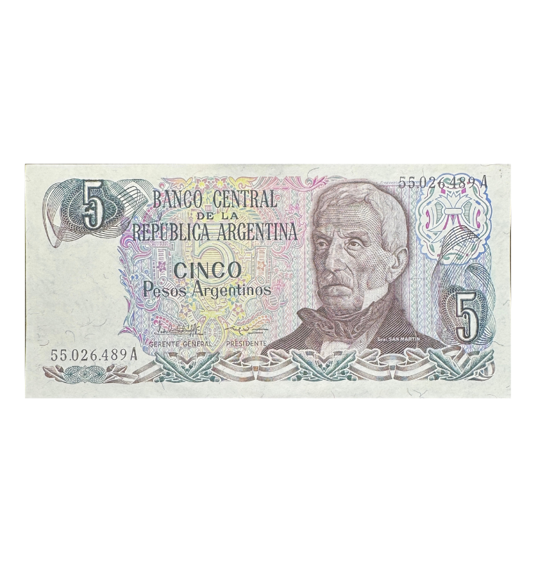 Argentina, 5 Pesos, 1980, UNC