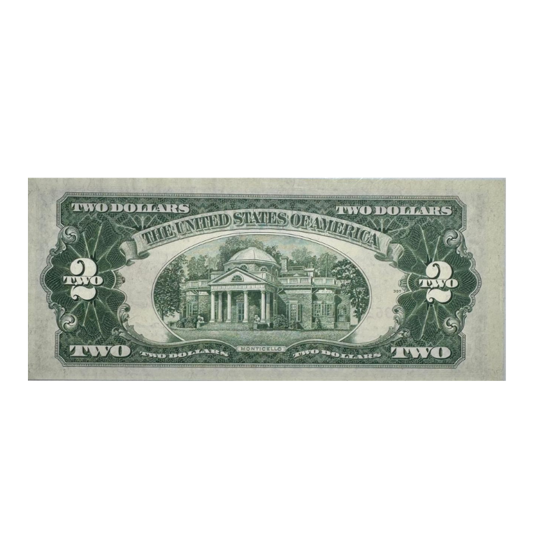 Estados Unidos, 2 Dólares, 1953, Sello Rojo