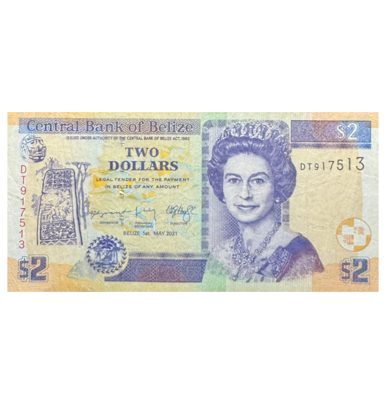 2 Dollars de Belice Pick #60br  2002