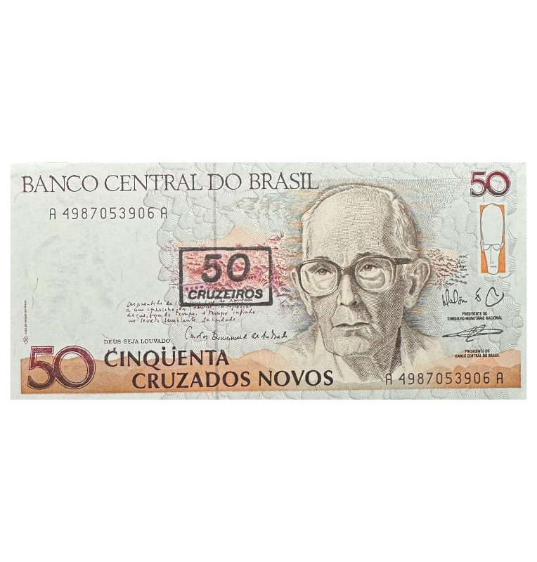 50 Cruzeiros de Brazil Pick #223a  1990