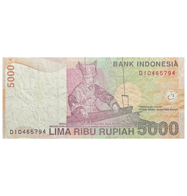 5000 Rupiah de Indonesia Pick #142nr 2014