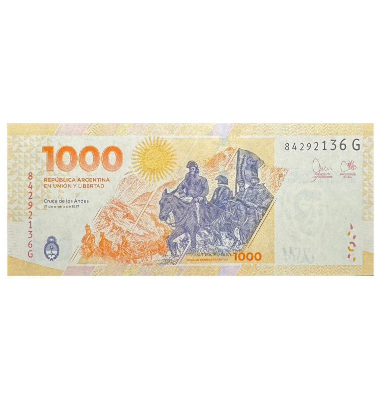 1000 Pesos de Argentina Pick #367a  2023