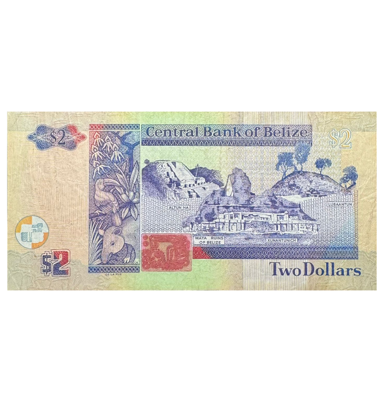 2 Dollars de Belice Pick #60br  2002