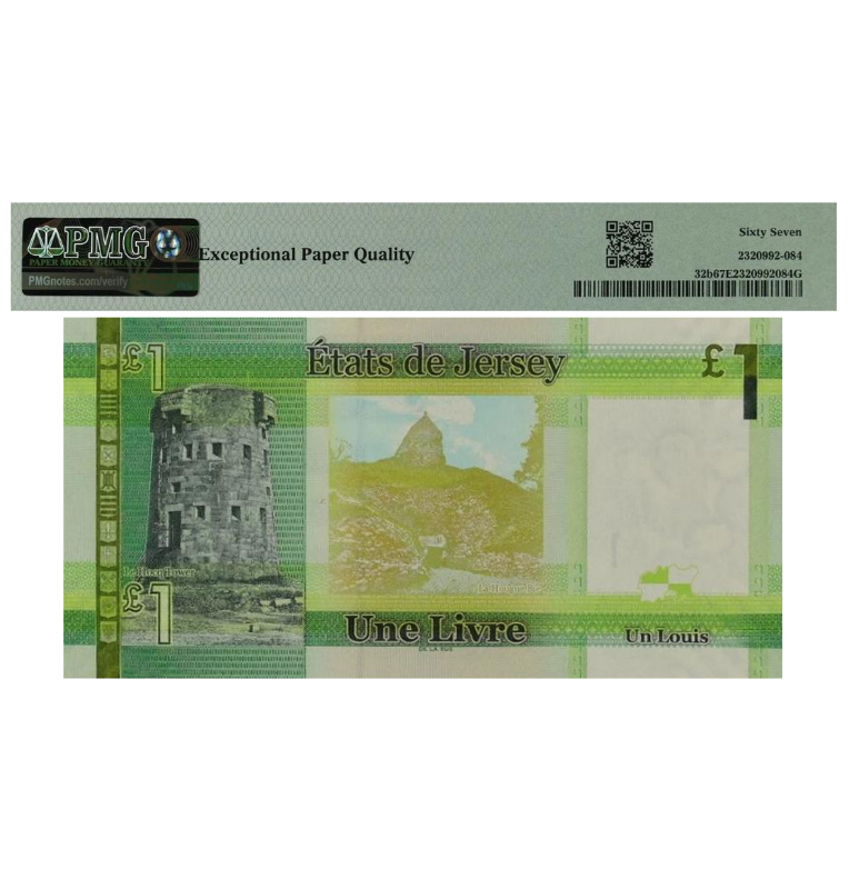 Jersey 1 Pound Pick #32B 2010 Certificado PMG 67