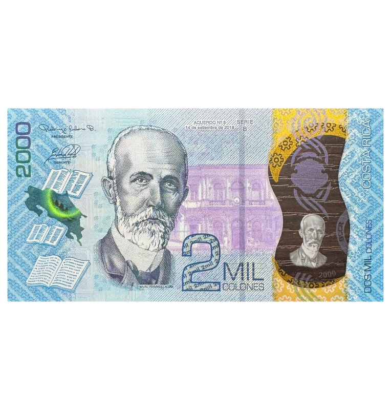 2000 Colones de Costa Rica Pick #281a  2018